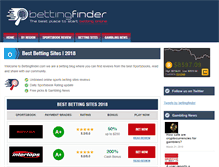 Tablet Screenshot of bettingfinder.com